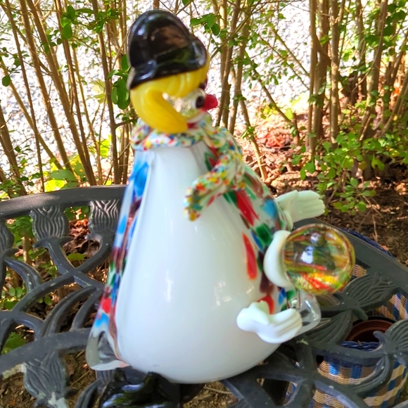 Rare HTF Vintage 💎 Murano, Italy 🤡 hand-blown VENETIAN GLASS CLOWN 🤡 pristine - Picture 5 of 13